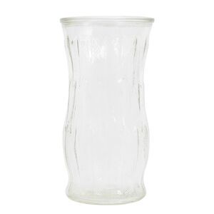 E. O. Brody Company Tall Clear Glass Textured Decorative Vase 9.75" x 4.75" Leaf